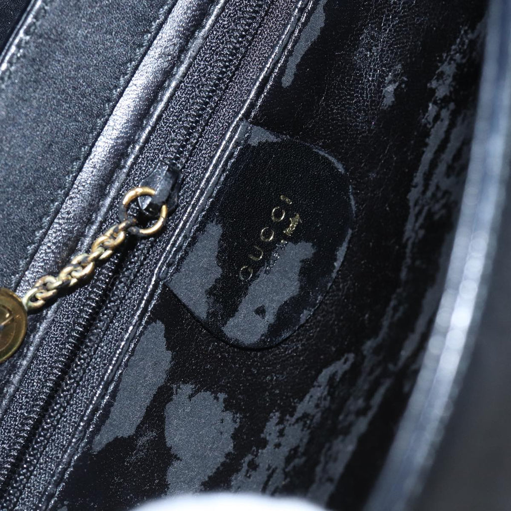 GUCCI Shoulder Bag Leather Black bs17796