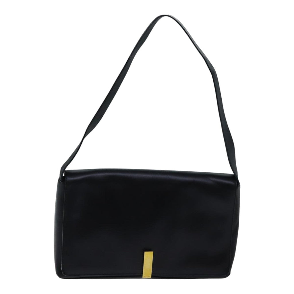 GUCCI Shoulder Bag Leather Black bs17796