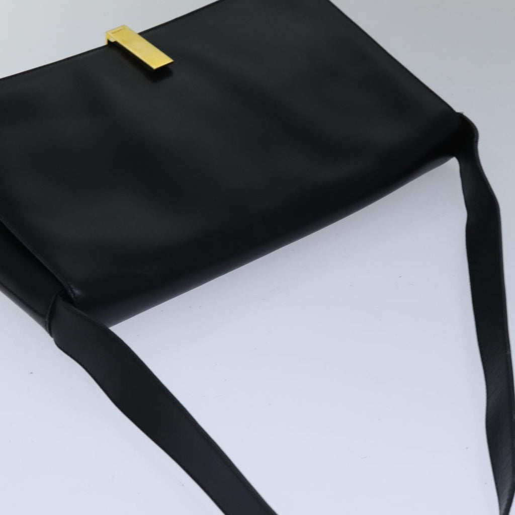 GUCCI Shoulder Bag Leather Black bs17796