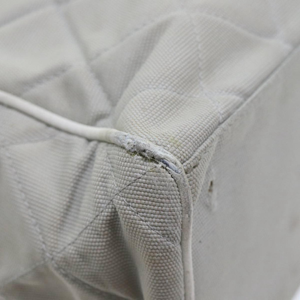 CHANEL Hand Bag Canvas Gray Silver CC bs17832