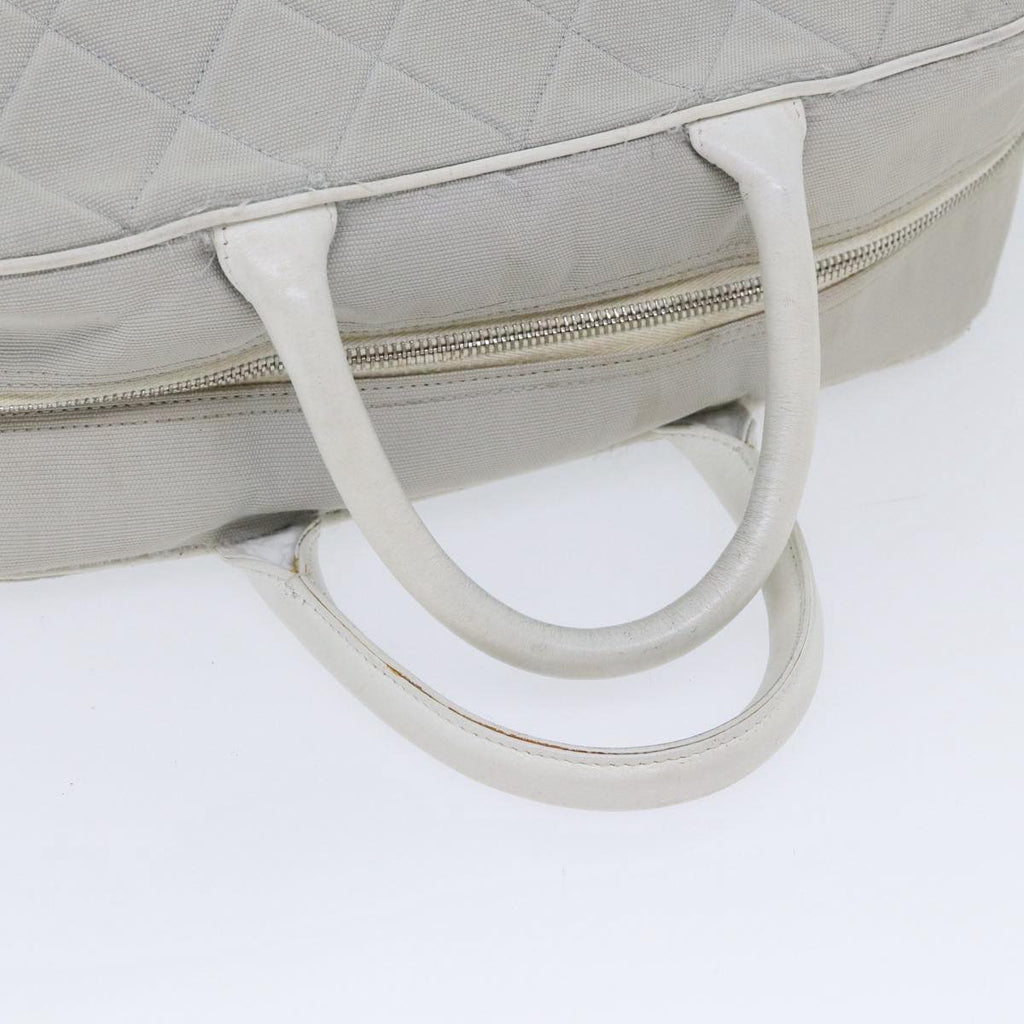 CHANEL Hand Bag Canvas Gray Silver CC bs17832