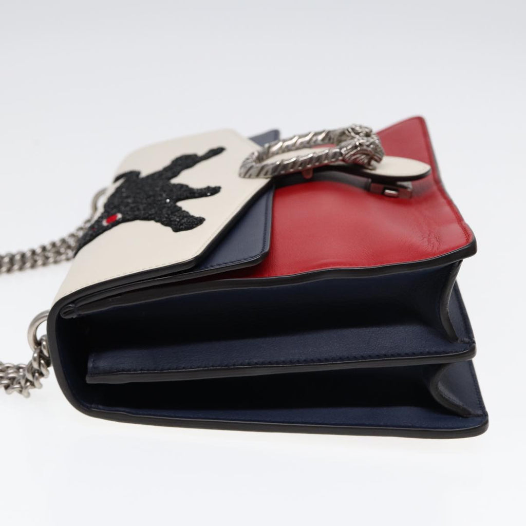 GUCCI Chain Dionysus Panther Shoulder Bag Leather Multicolor 403348 bs17863