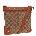 GUCCI GG Canvas Shoulder Bag Beige Gold 120893 bs17865