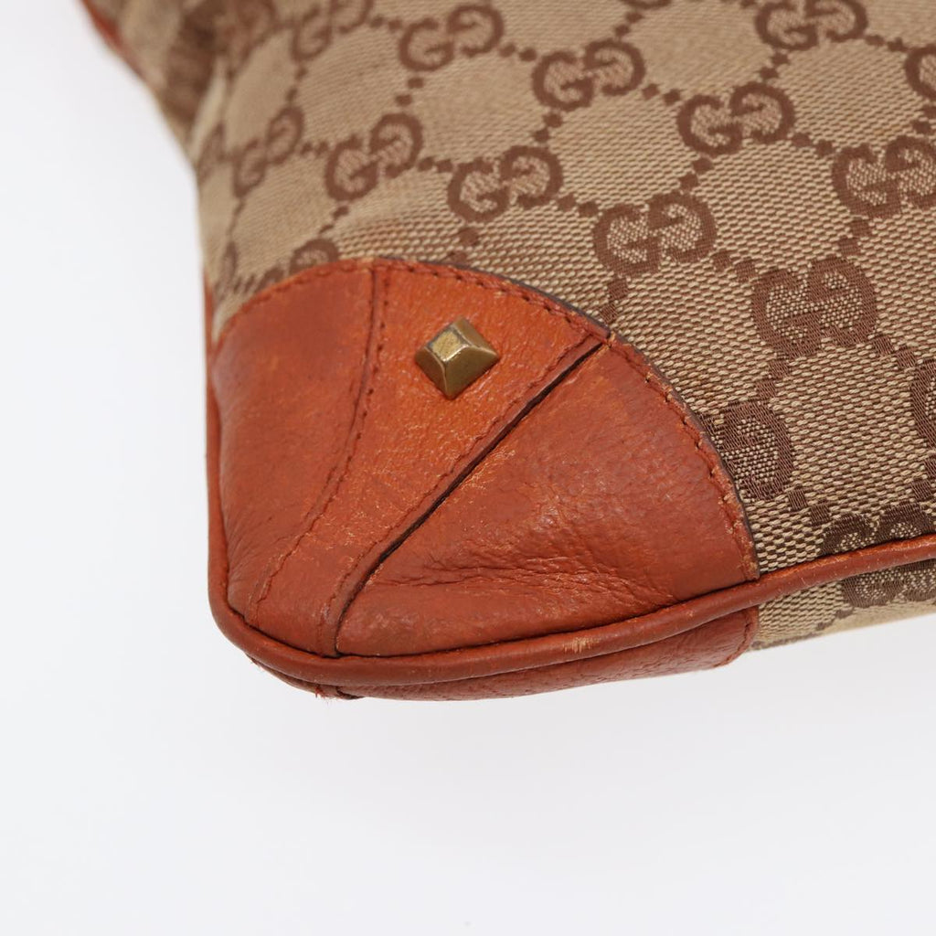 GUCCI GG Canvas Shoulder Bag Beige Gold 120893 bs17865