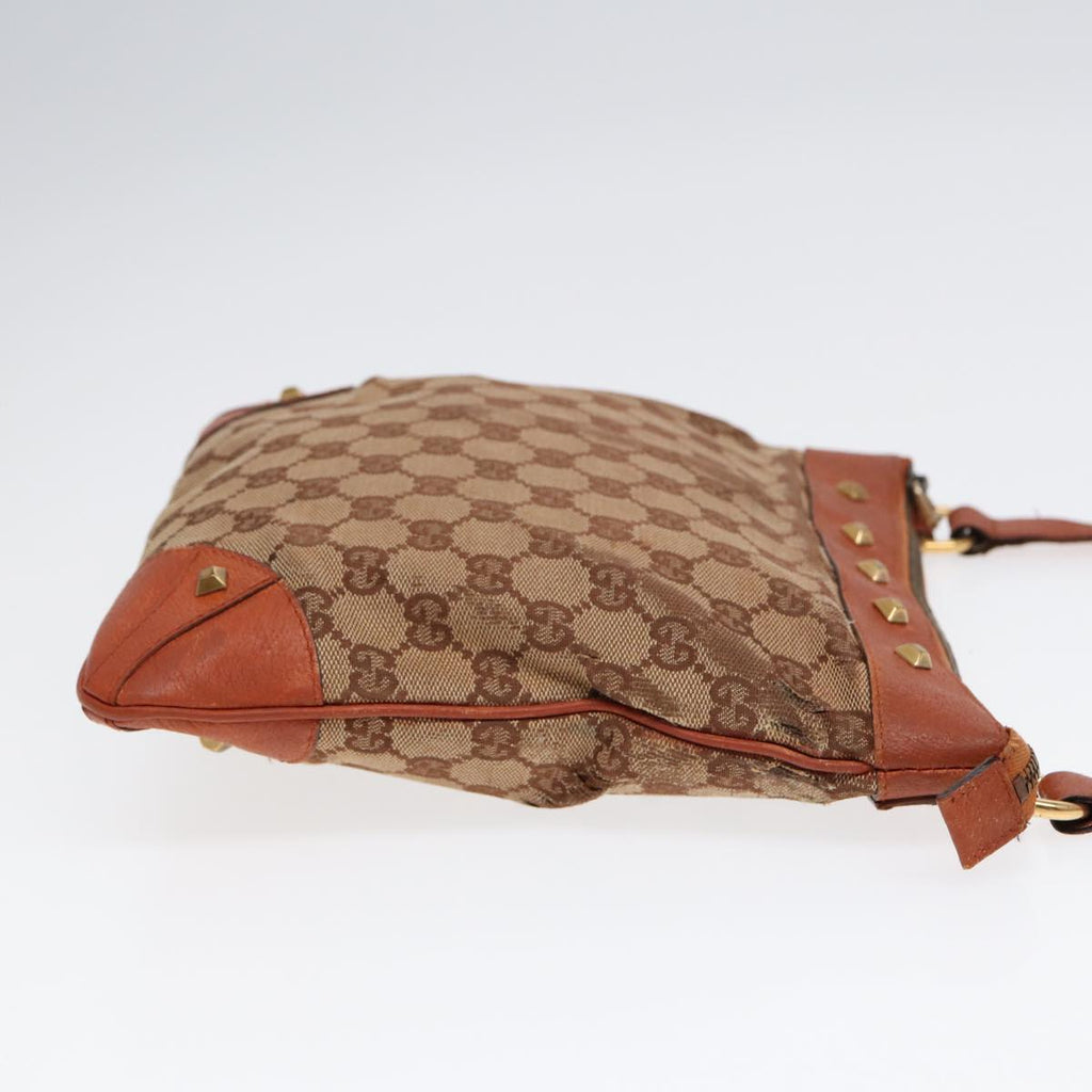 GUCCI GG Canvas Shoulder Bag Beige Gold 120893 bs17865
