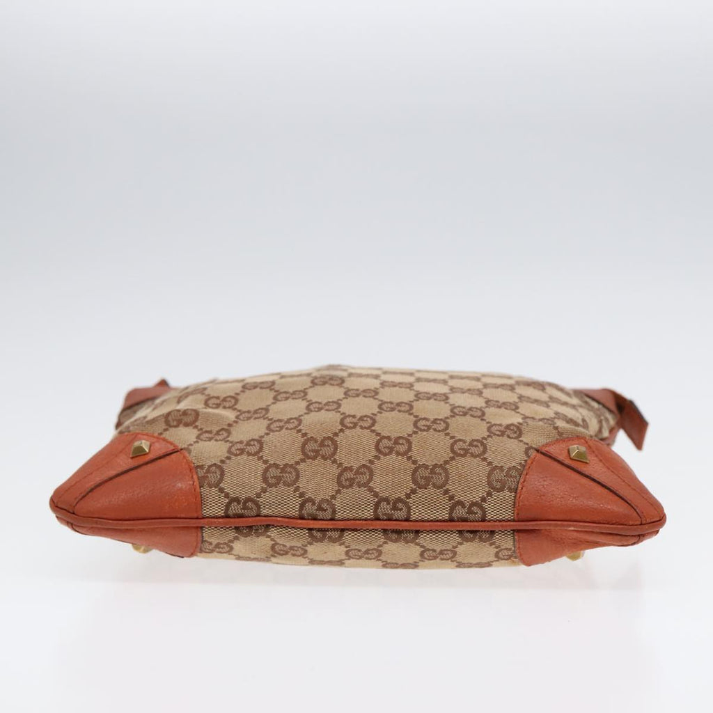 GUCCI GG Canvas Shoulder Bag Beige Gold 120893 bs17865