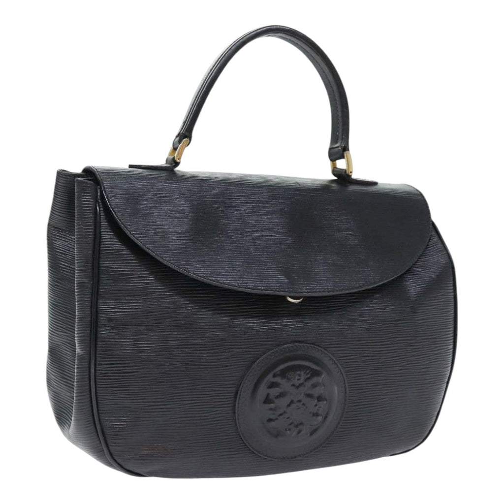 FENDI Hand Bag Leather Black Gold bs17873
