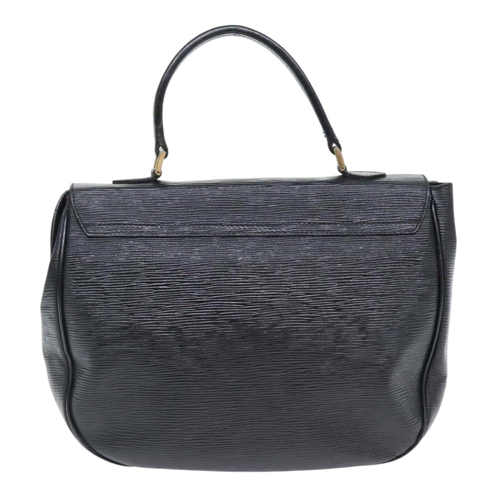 FENDI Hand Bag Leather Black Gold bs17873