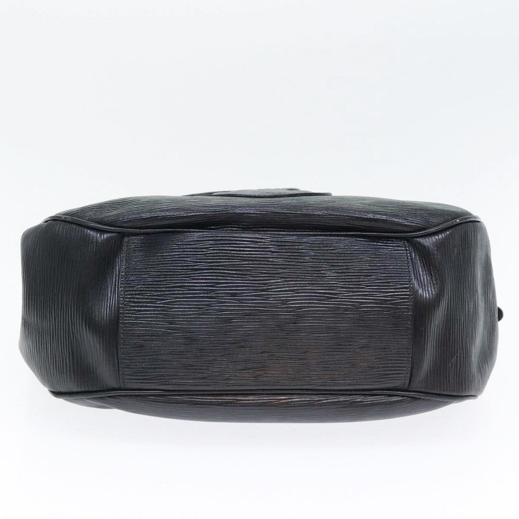 FENDI Hand Bag Leather Black Gold bs17873