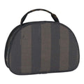 FENDI Pecan Canvas Hand Bag Brown Black gold bs17879