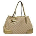 GUCCI GG Canvas Tote Bag Gold Tone Gold 163805 bs17949