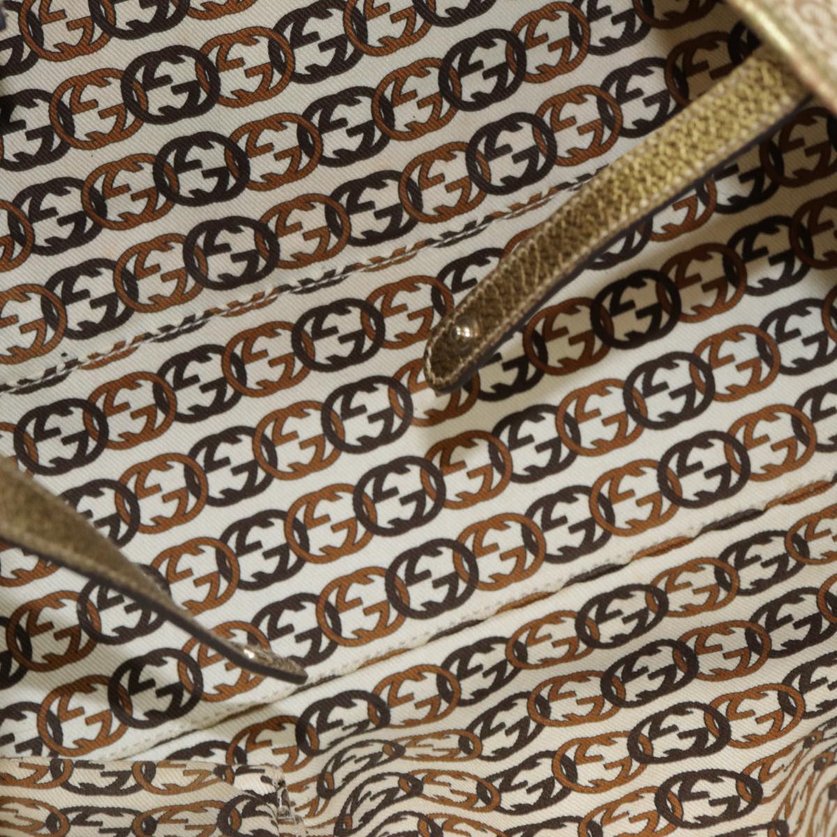 GUCCI GG Canvas Tote Bag Gold Tone Gold 163805 bs17949