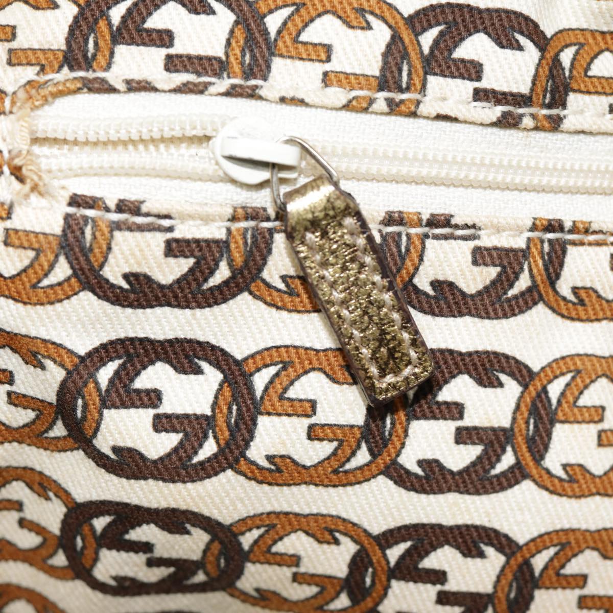 GUCCI GG Canvas Tote Bag Gold Tone Gold 163805 bs17949