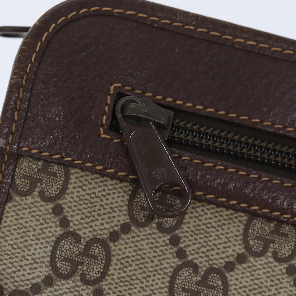 GUCCI GG Supreme Clutch Bag PVC Beige 014 115 6863 bs17950