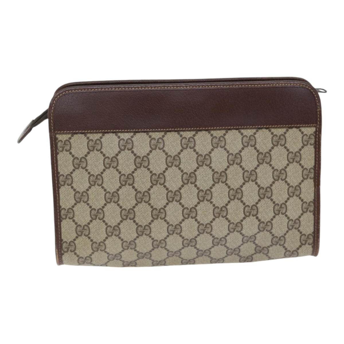 GUCCI GG Supreme Clutch Bag PVC Beige 014 115 6863 bs17950