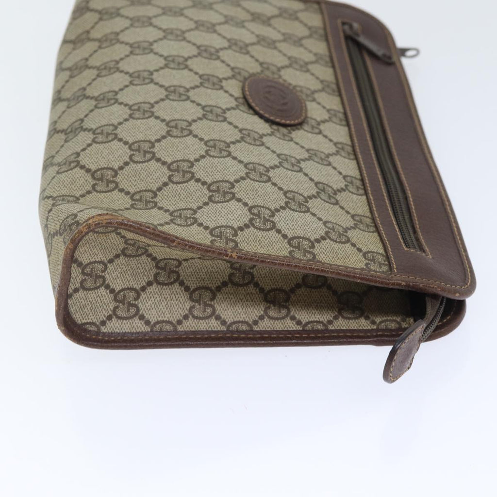GUCCI GG Supreme Clutch Bag PVC Beige 014 115 6863 bs17950
