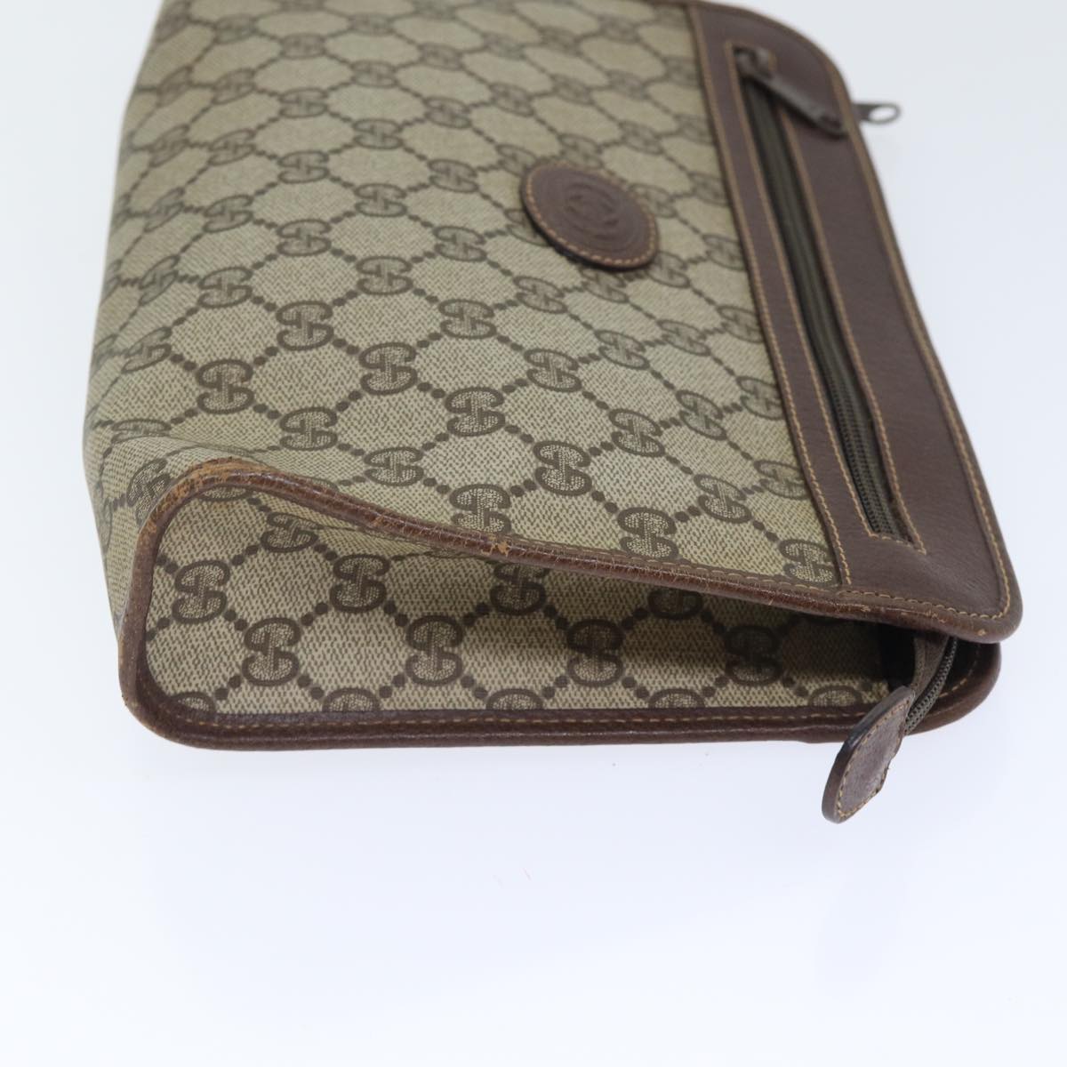 GUCCI GG Supreme Clutch Bag PVC Beige 014 115 6863 bs17950