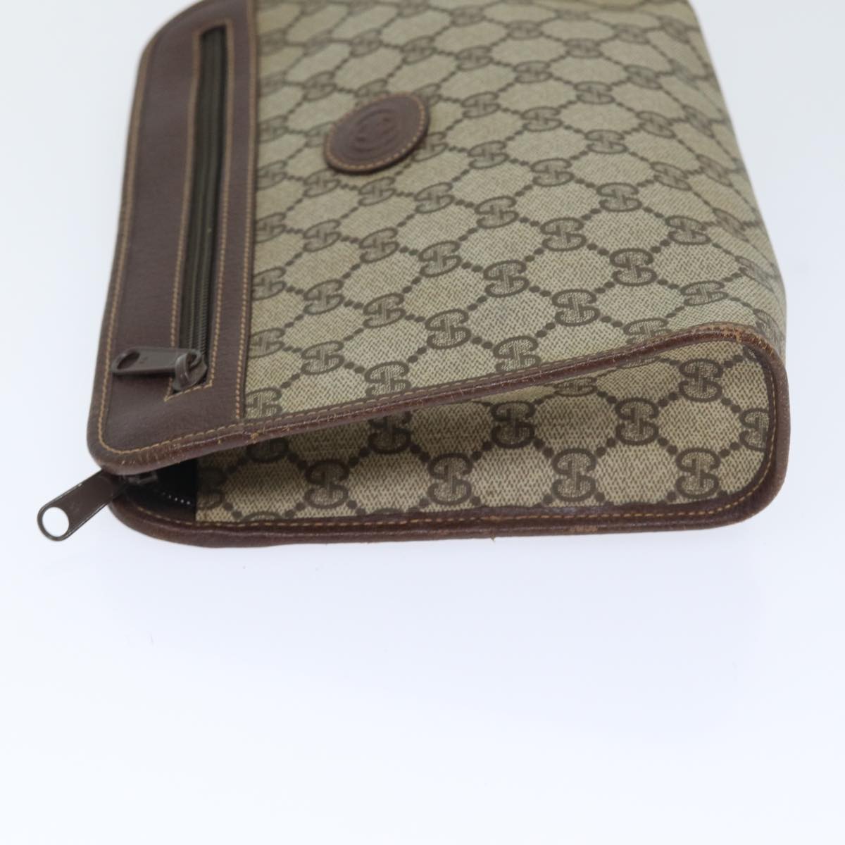 GUCCI GG Supreme Clutch Bag PVC Beige 014 115 6863 bs17950