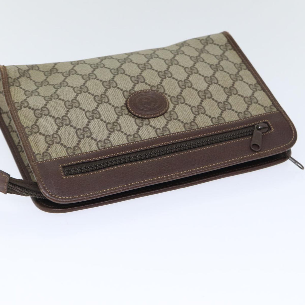 GUCCI GG Supreme Clutch Bag PVC Beige 014 115 6863 bs17950