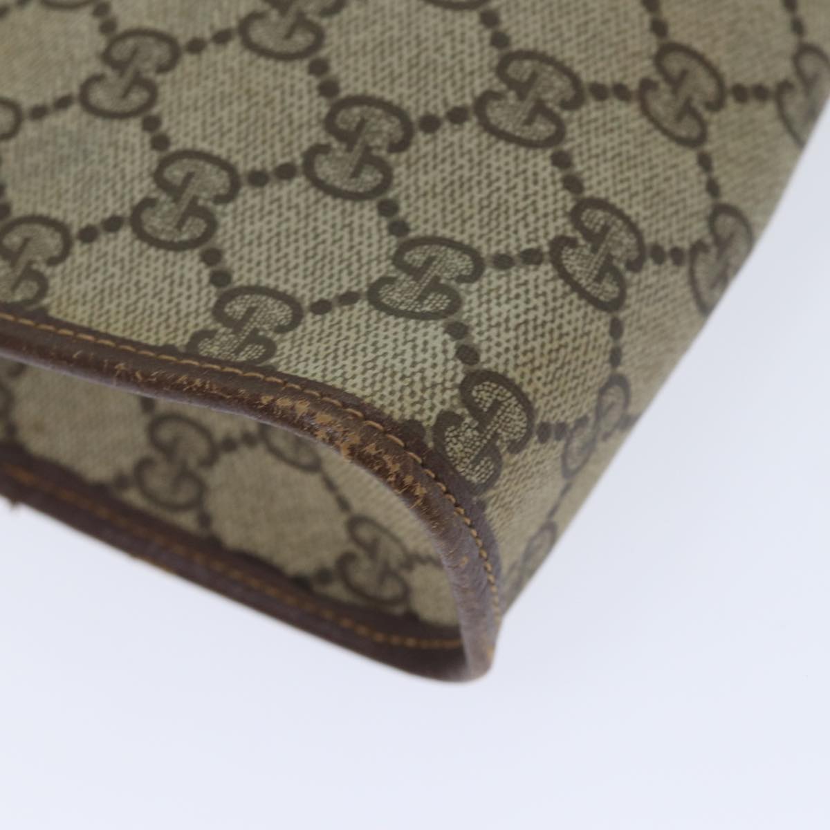 GUCCI GG Supreme Clutch Bag PVC Beige 014 115 6863 bs17950