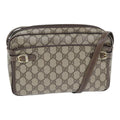 GUCCI GG Supreme Shoulder Bag PVC Leather Beige 001 115 0117 bs17951
