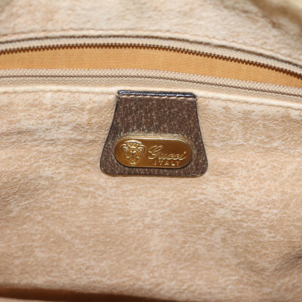 GUCCI GG Supreme Shoulder Bag PVC Leather Beige 001 115 0117 bs17951
