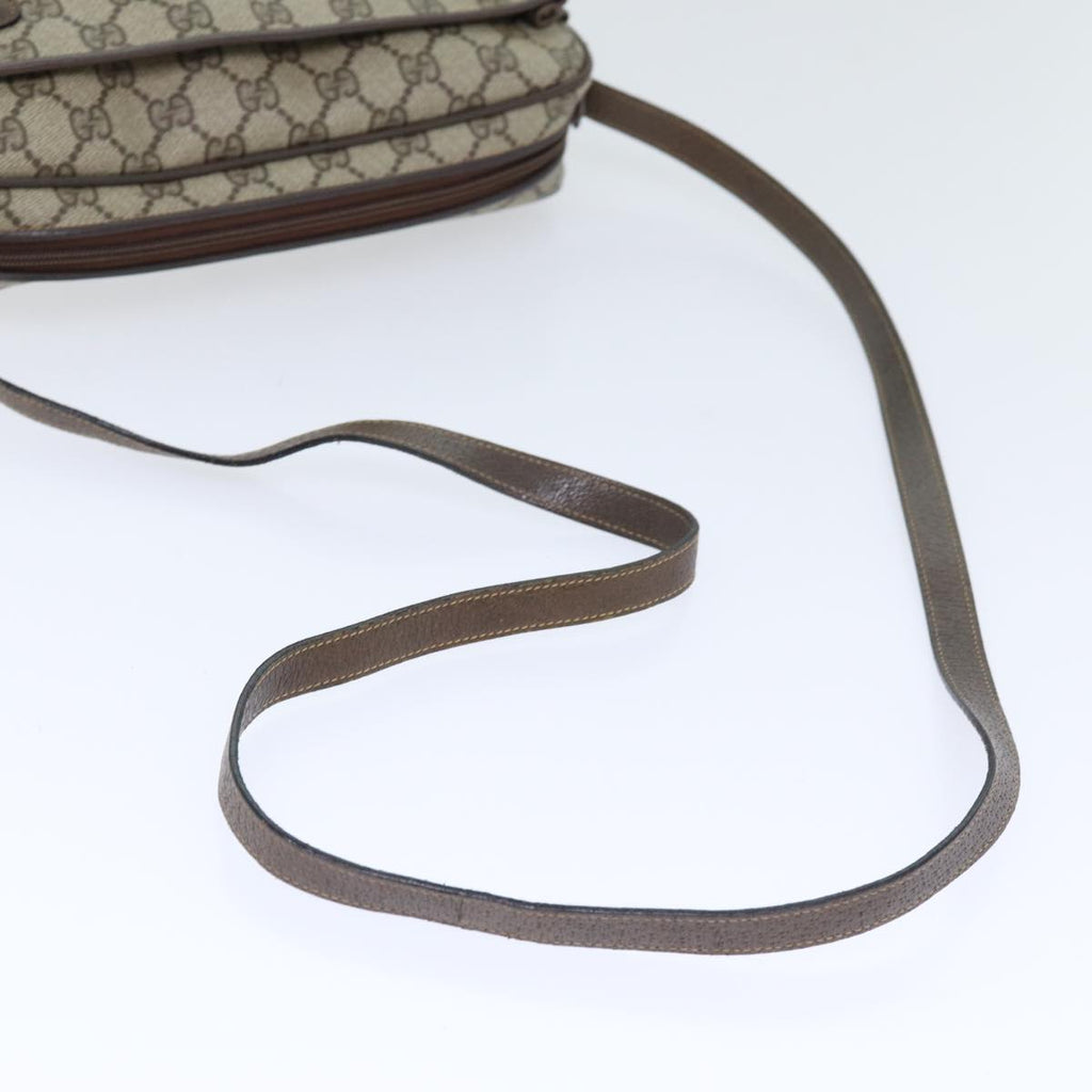 GUCCI GG Supreme Shoulder Bag PVC Leather Beige 001 115 0117 bs17951
