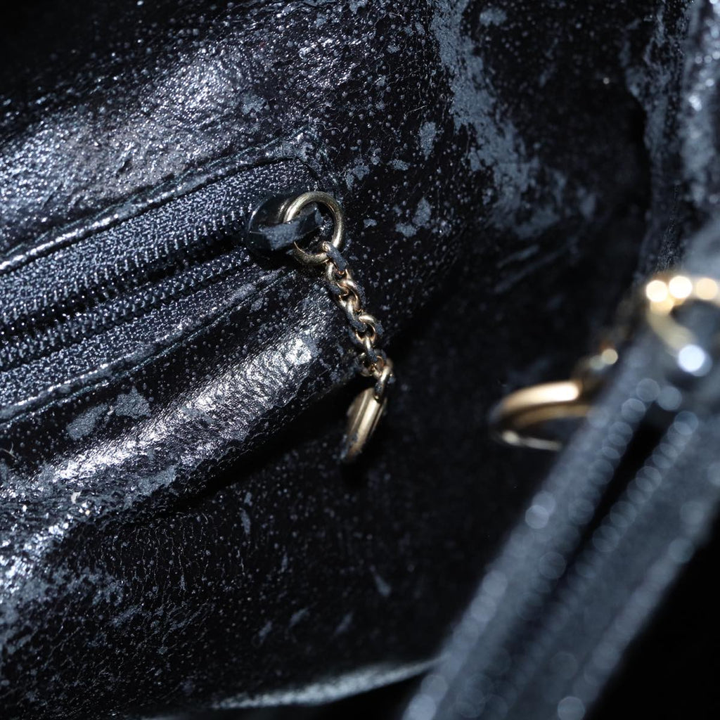 GUCCI Bamboo Hand Bag Suede Leather Black Gold 002 1186 0260 bs17967