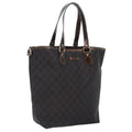 GUCCI GG Supreme Tote Bag PVC Leather Gold Brown 189896 bs17968
