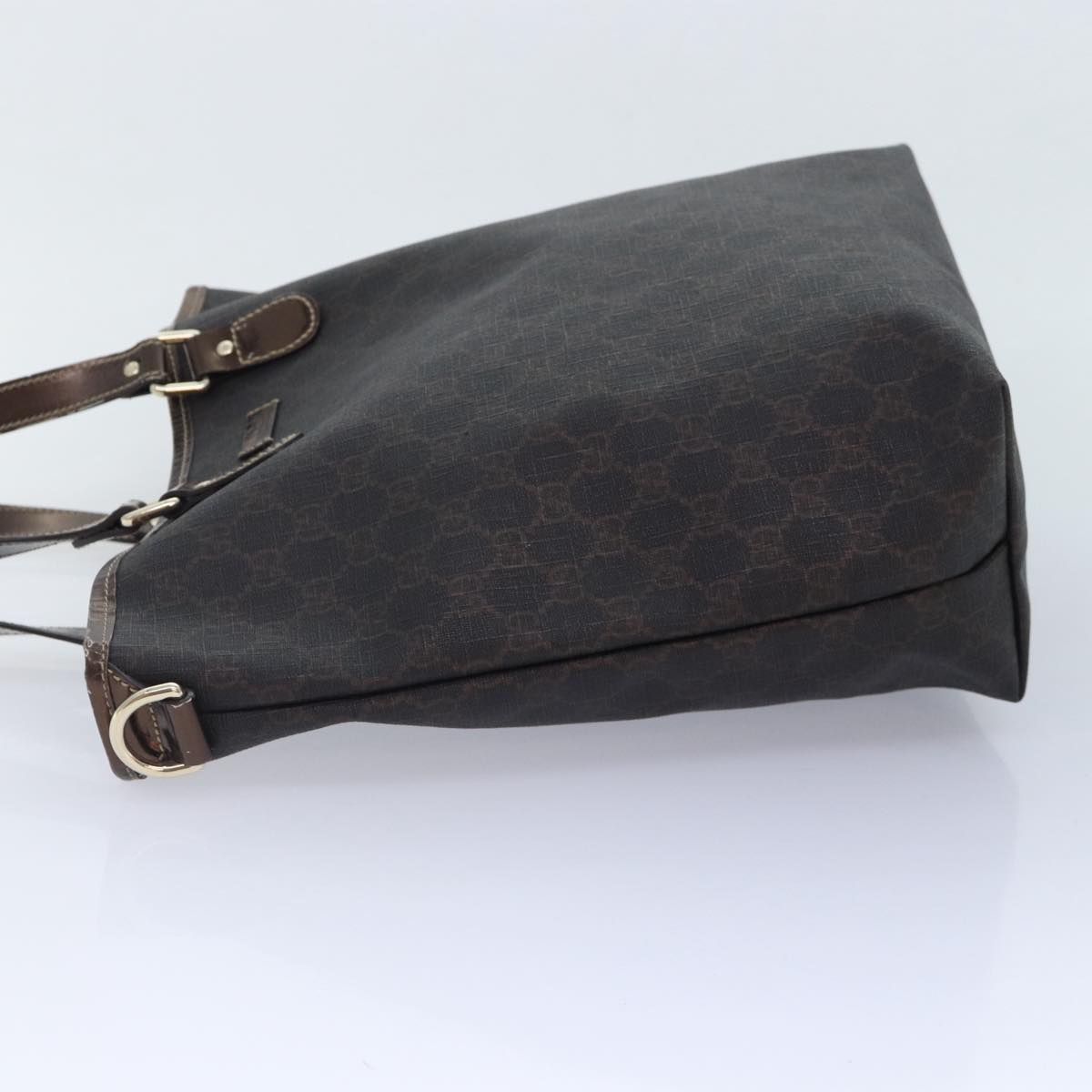 GUCCI GG Supreme Tote Bag PVC Leather Gold Brown 189896 bs17968