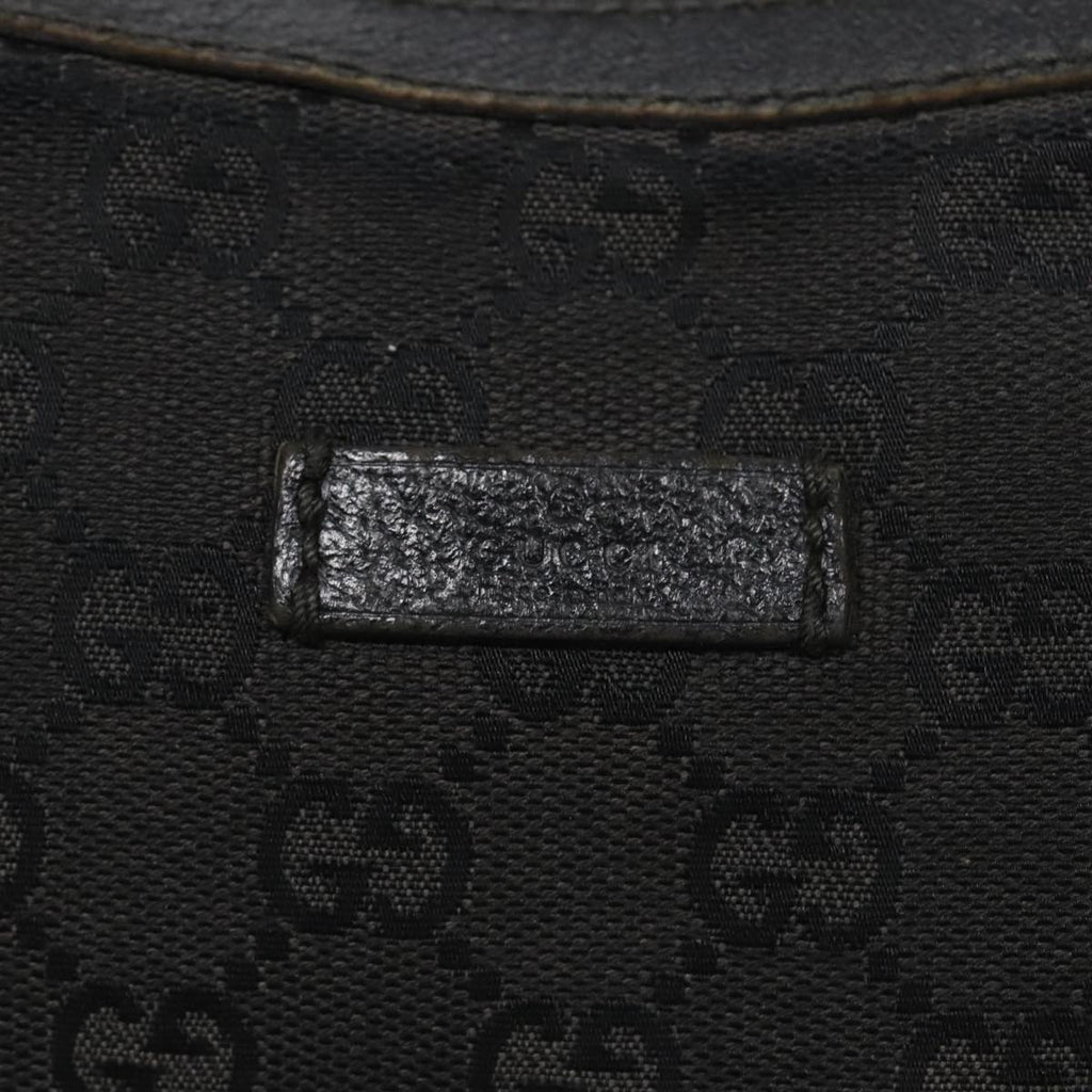 GUCCI GG Canvas Shoulder Bag Black Silver 122790 bs17969