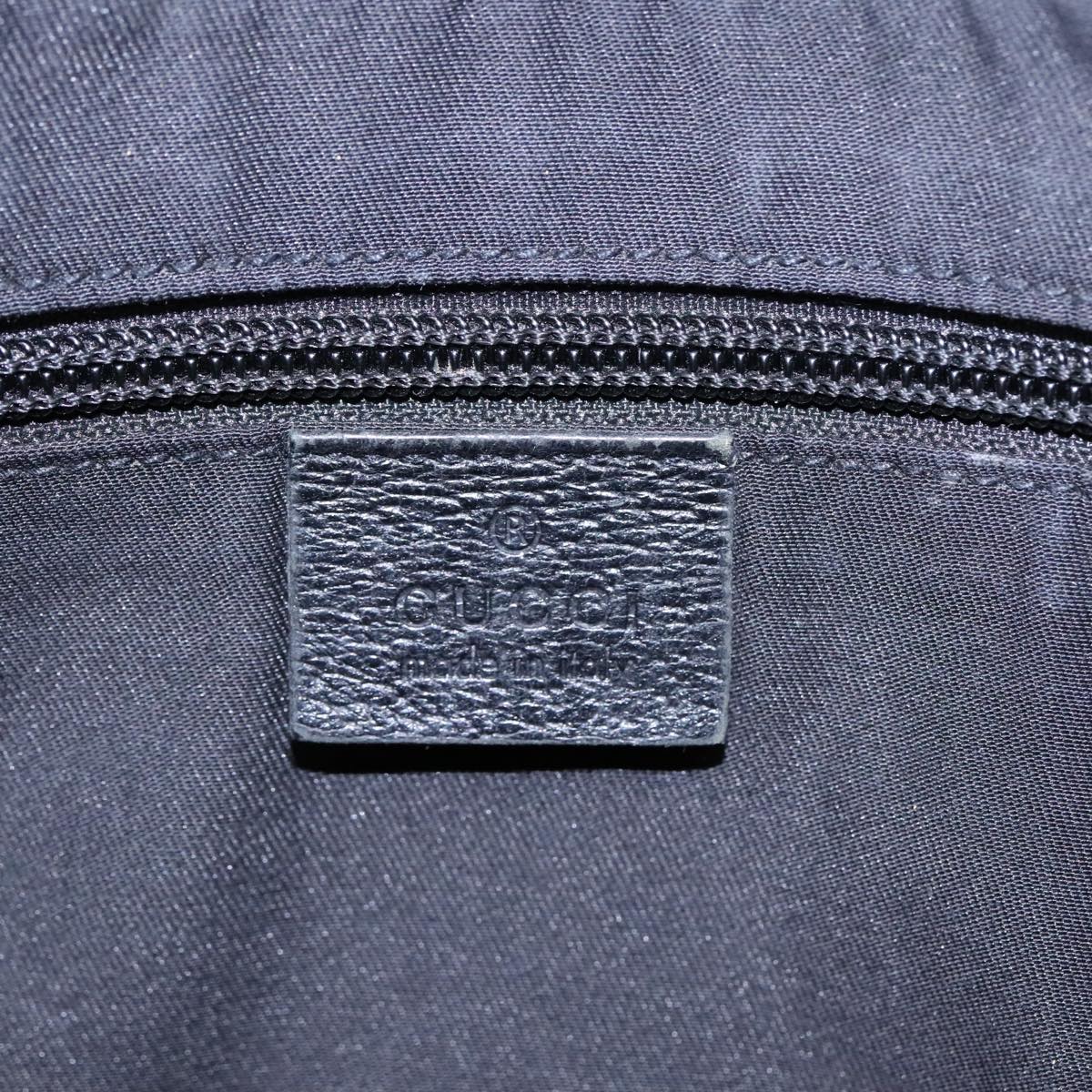 GUCCI GG Canvas Shoulder Bag Black Silver 122790 bs17969