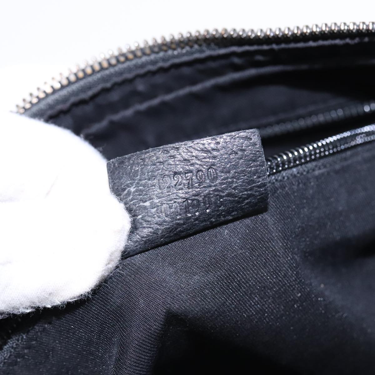 GUCCI GG Canvas Shoulder Bag Black Silver 122790 bs17969