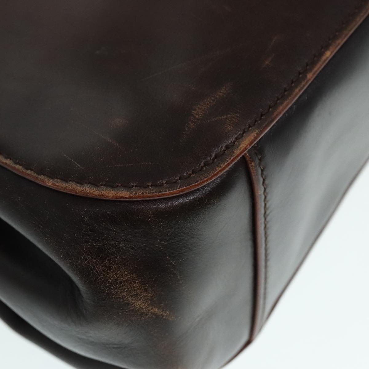 GUCCI Shoulder Bag Leather Brown 105376 bs17971