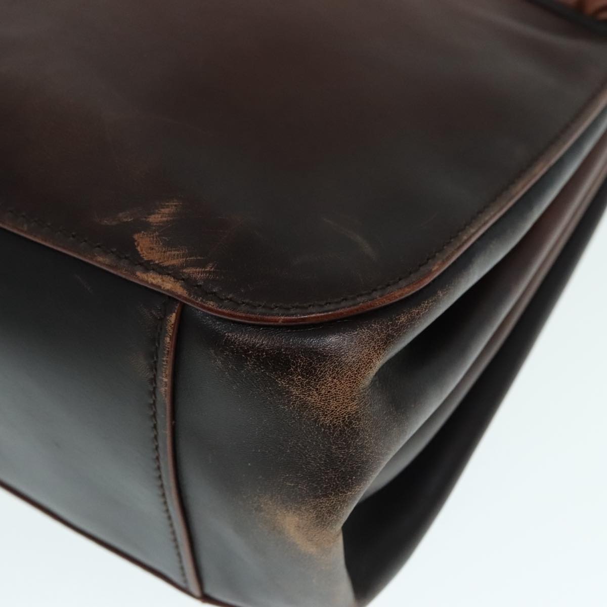 GUCCI Shoulder Bag Leather Brown 105376 bs17971