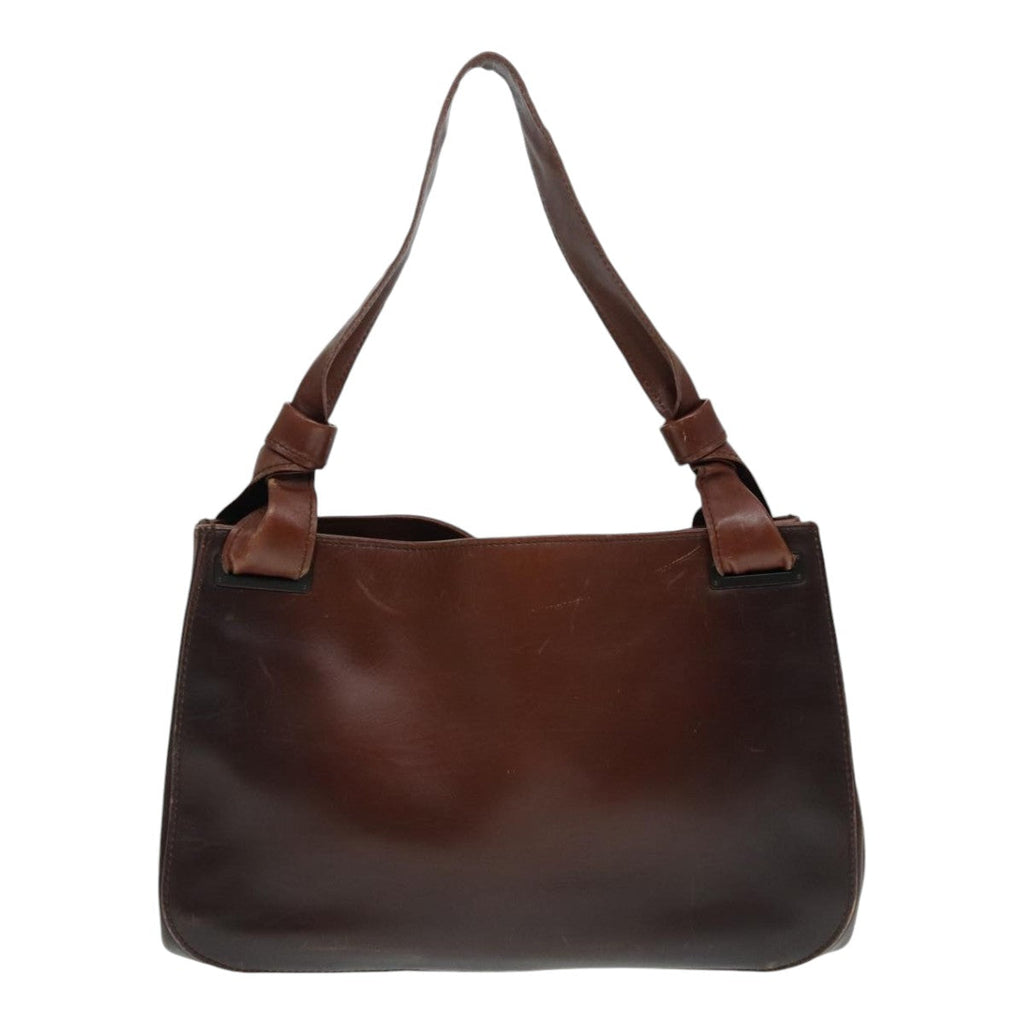 GUCCI Shoulder Bag Leather Brown 105376 bs17971