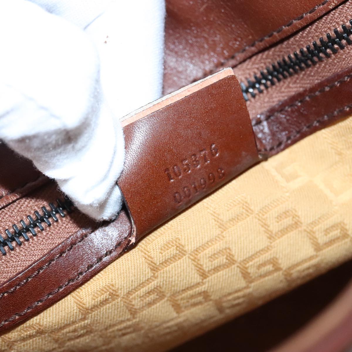 GUCCI Shoulder Bag Leather Brown 105376 bs17971