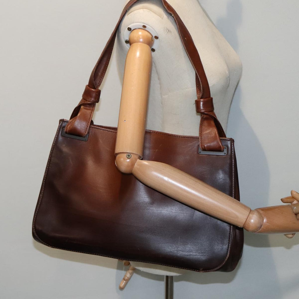 GUCCI Shoulder Bag Leather Brown 105376 bs17971
