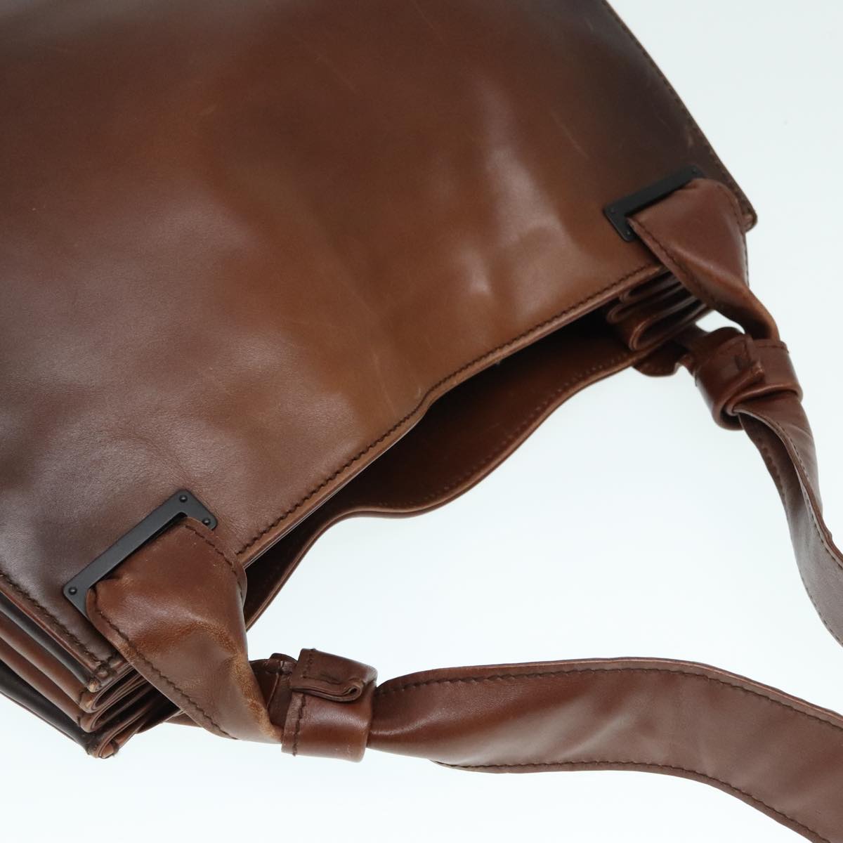 GUCCI Shoulder Bag Leather Brown 105376 bs17971