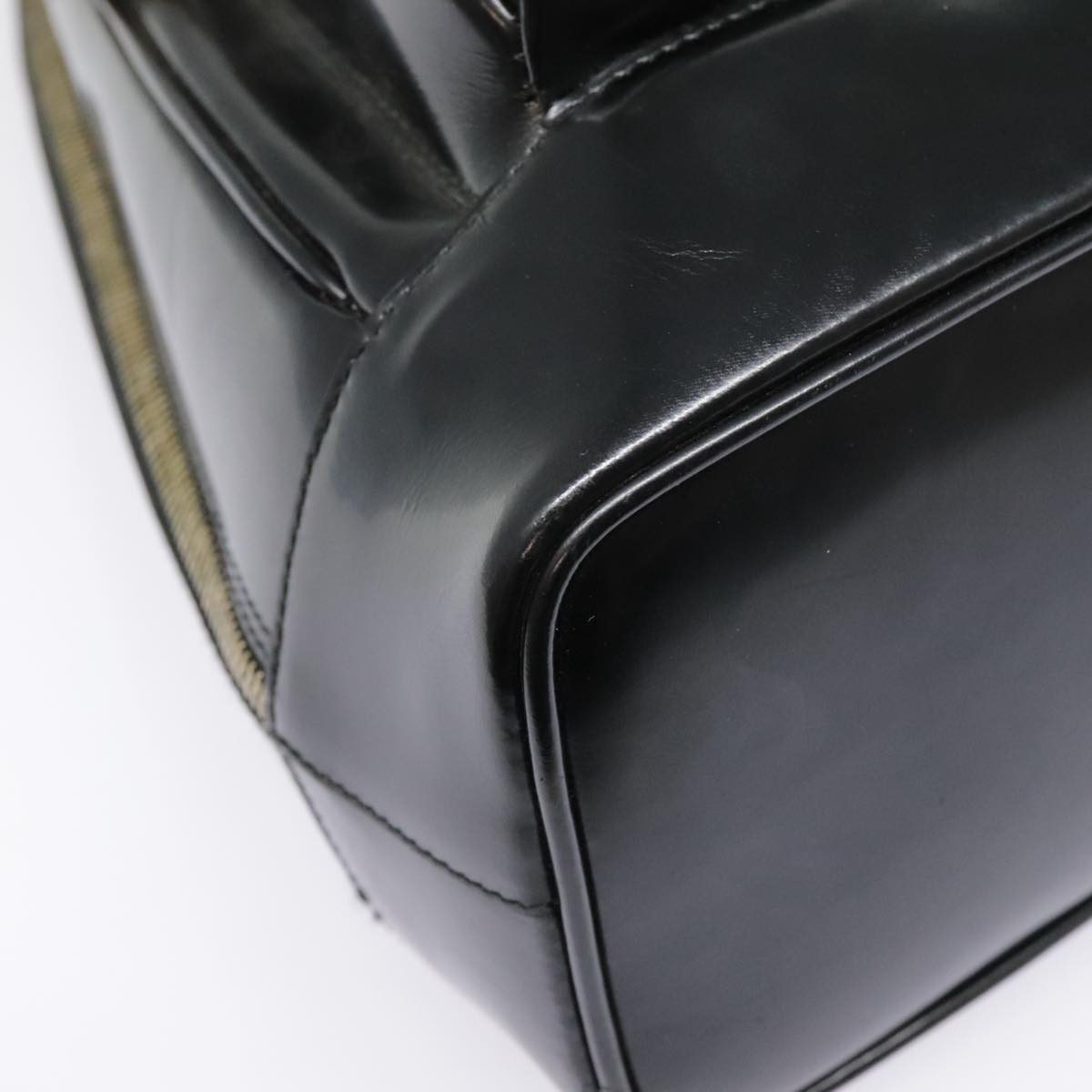 GUCCI Bamboo Body Bag Patent leather Black Gold 003 2113 0027 bs17974