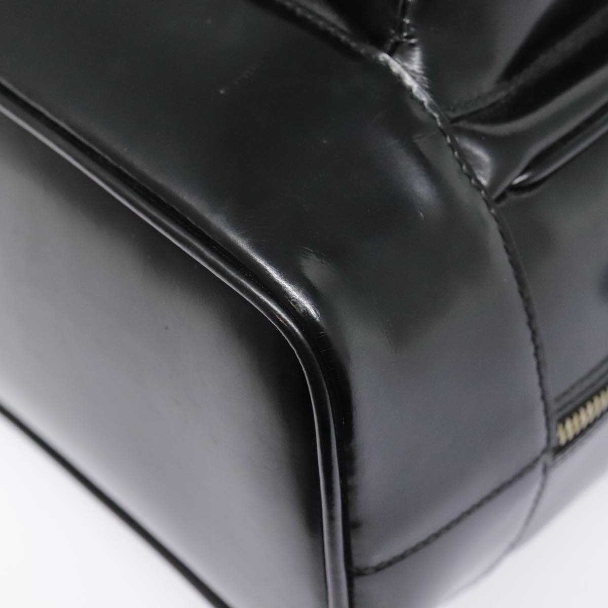 GUCCI Bamboo Body Bag Patent leather Black Gold 003 2113 0027 bs17974
