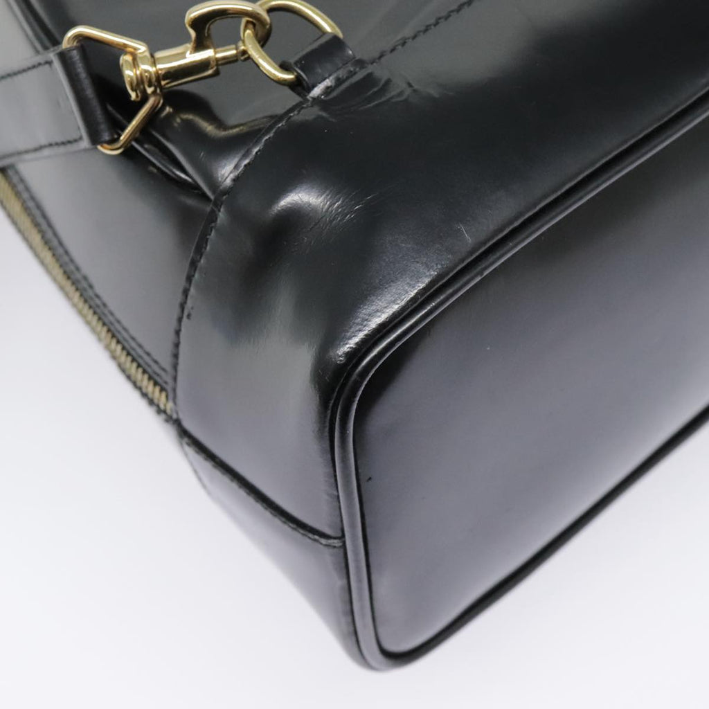 GUCCI Bamboo Body Bag Patent leather Black Gold 003 2113 0027 bs17974