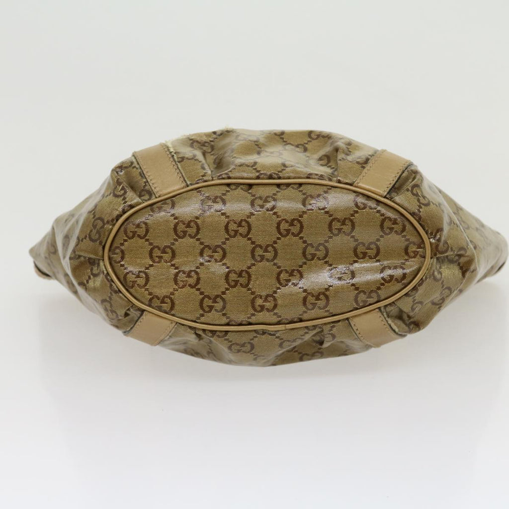 GUCCI GG Canvas Tote Bag Beige Gold 211983204991 bs1798