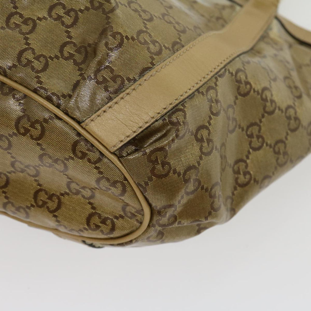 GUCCI GG Canvas Tote Bag Beige Gold 211983204991 bs1798