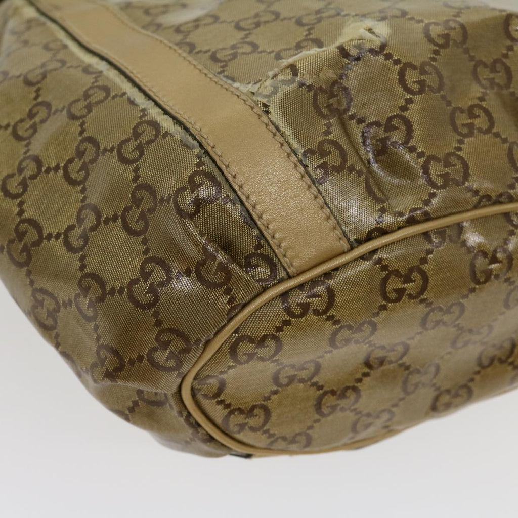GUCCI GG Canvas Tote Bag Beige Gold 211983204991 bs1798