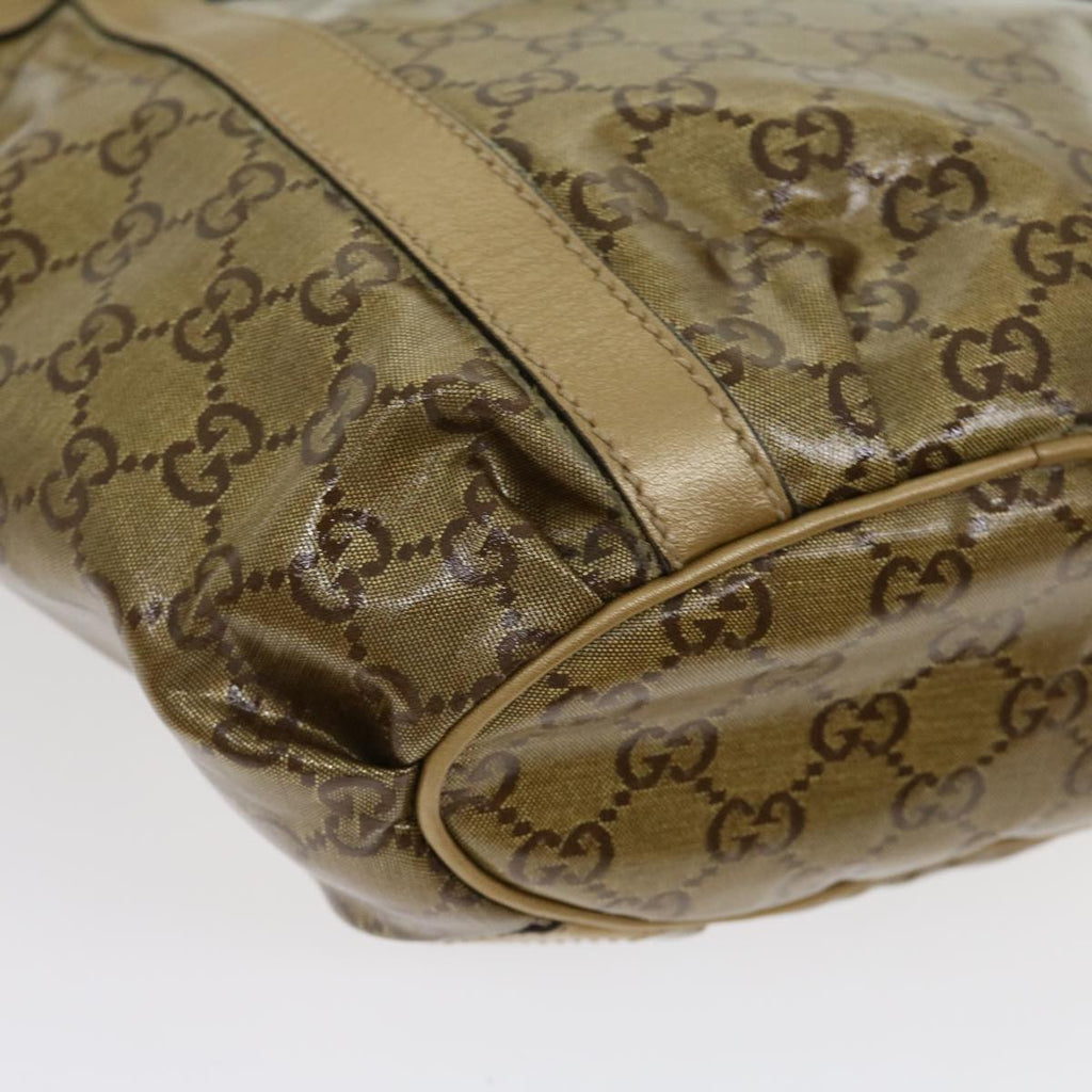 GUCCI GG Canvas Tote Bag Beige Gold 211983204991 bs1798