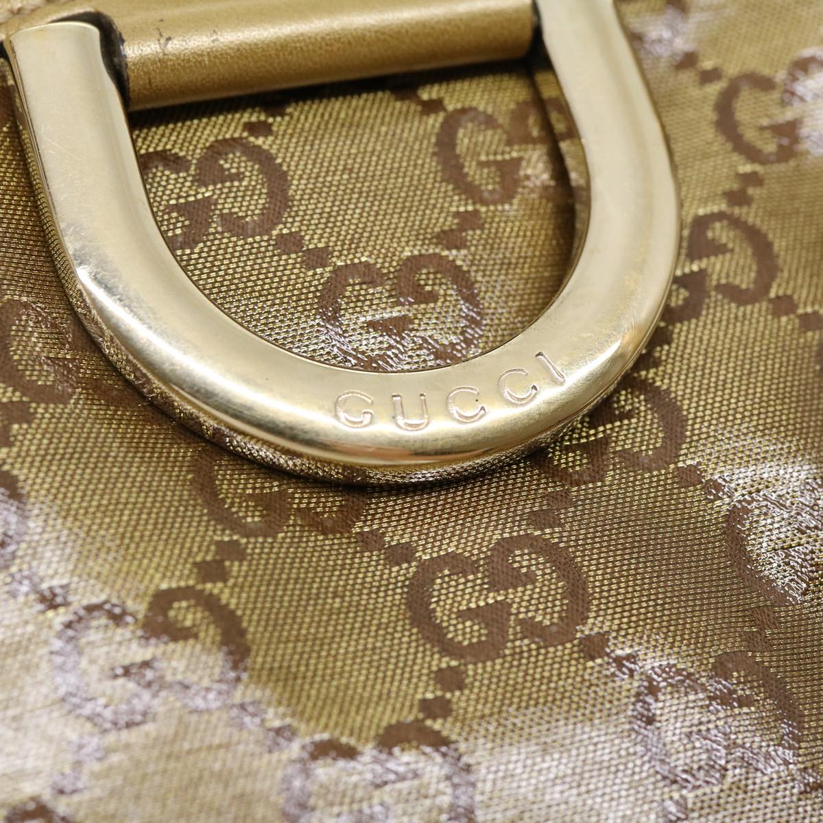 GUCCI GG Canvas Tote Bag Beige Gold 211983204991 bs1798