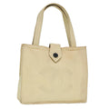 CHANEL Hand Bag Nylon Beige Gold CC bs17982