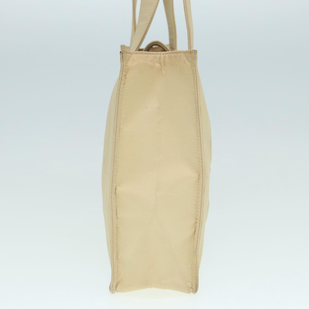 CHANEL Hand Bag Nylon Beige Gold CC bs17982