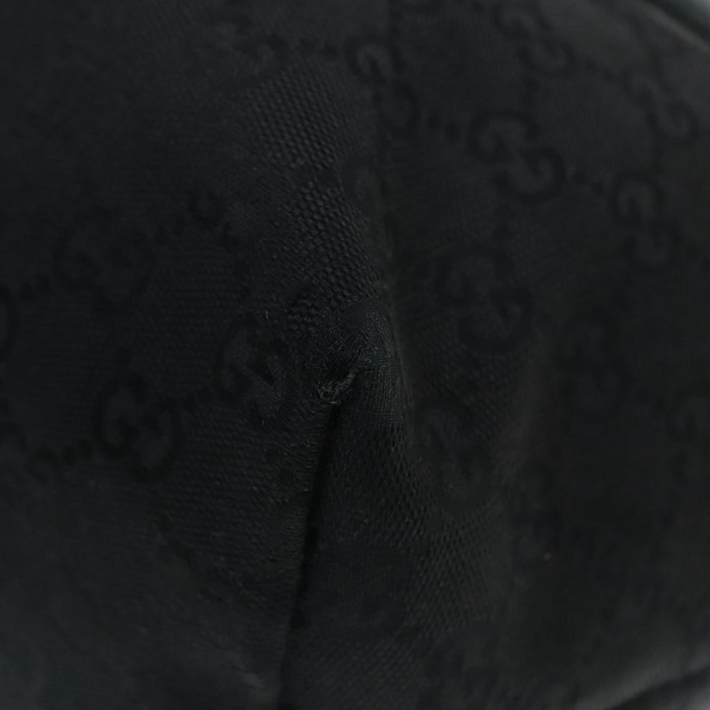 GUCCI GG Canvas Tote Bag Black Gold 211976 bs17989